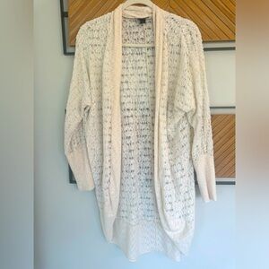 Lace DayTrip Cream long Cardigan